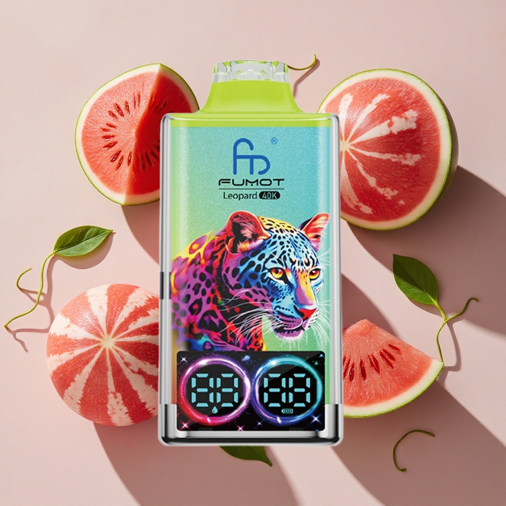Fumot Leopard 40K Puffs Vienreizlietojamais Vape Arbūzu Ledus (0%, 2%, 3%, 5% Nikotīns)