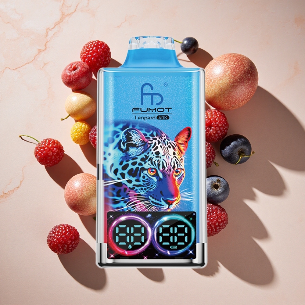 Fumot Leopard 40K Puffs Vienreizlietojamais Vape Jauktās Ogles ar 700mAh Bateriju un Type-C Uzlādi