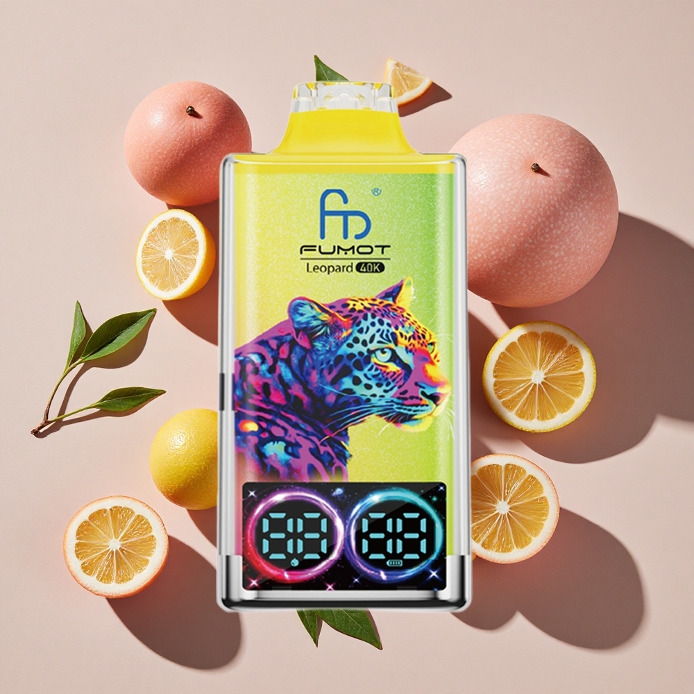 Fumot Leopard 40K Puffs Vienreizlietojamais Vape Rozā Citronāde, 700mAh Baterija, 40000 Puffi