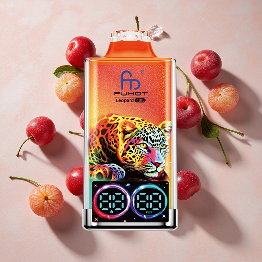 Fumot Leopard 40K Puffs Vienreizlietojamais Vape Ķiršu Ledus 0%, 2%, 3%, 5% Nikotīns 700mAh