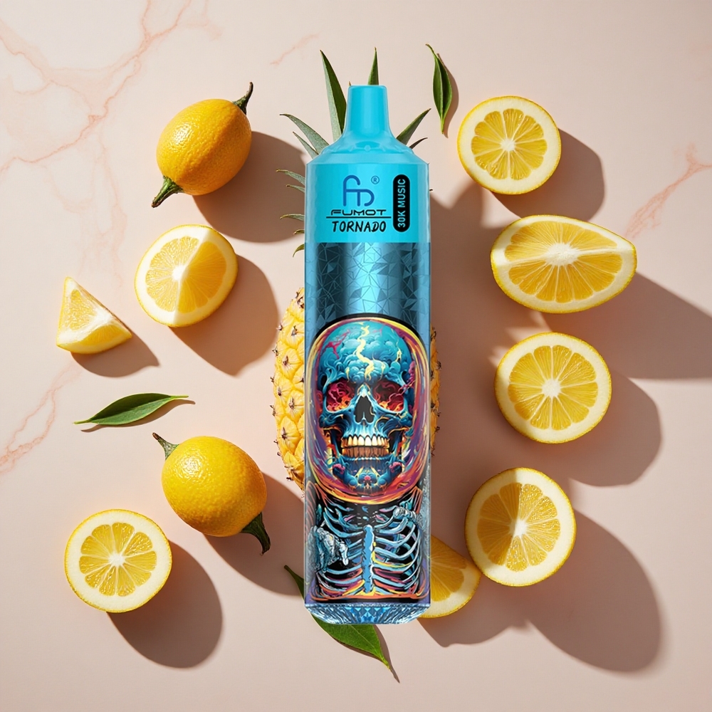 Fumot RandM Tornado 30000 Puffs Vienreizlietojamais Vape Ananāsu Ledus, 30mL, 5% nikotīna