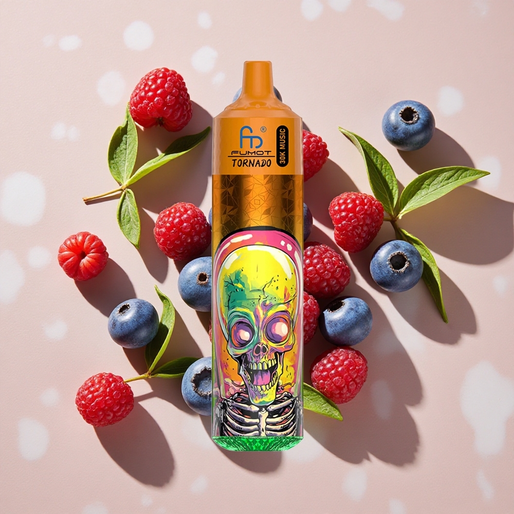 Fumot RandM Tornado 30000 Puffs Vienreizlietojamais Vape Zemenes Aveņu (30mL, 2%/5% nikotīns)