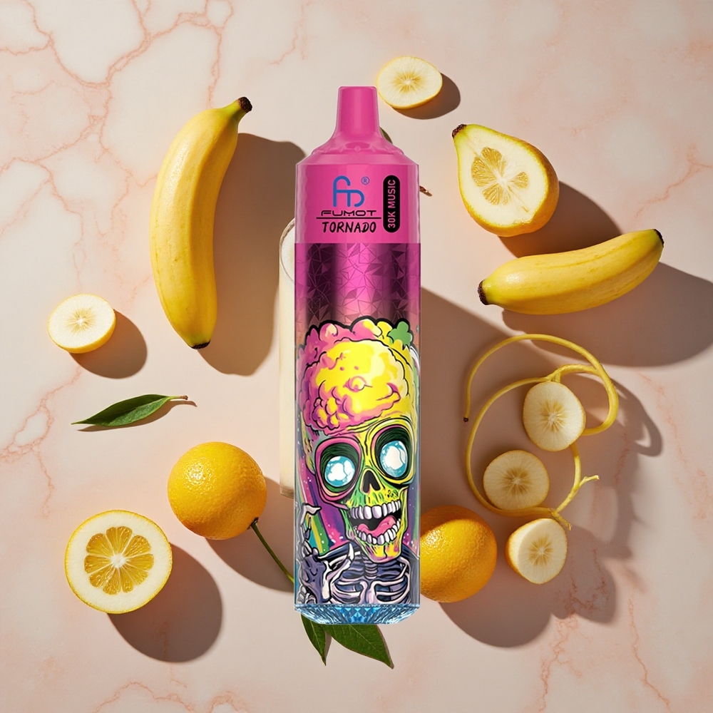 Fumot RandM Tornado 30000 Vienreizlietojamais Vape Banānu Ledus (30 000 piepildījumi, 30mL)