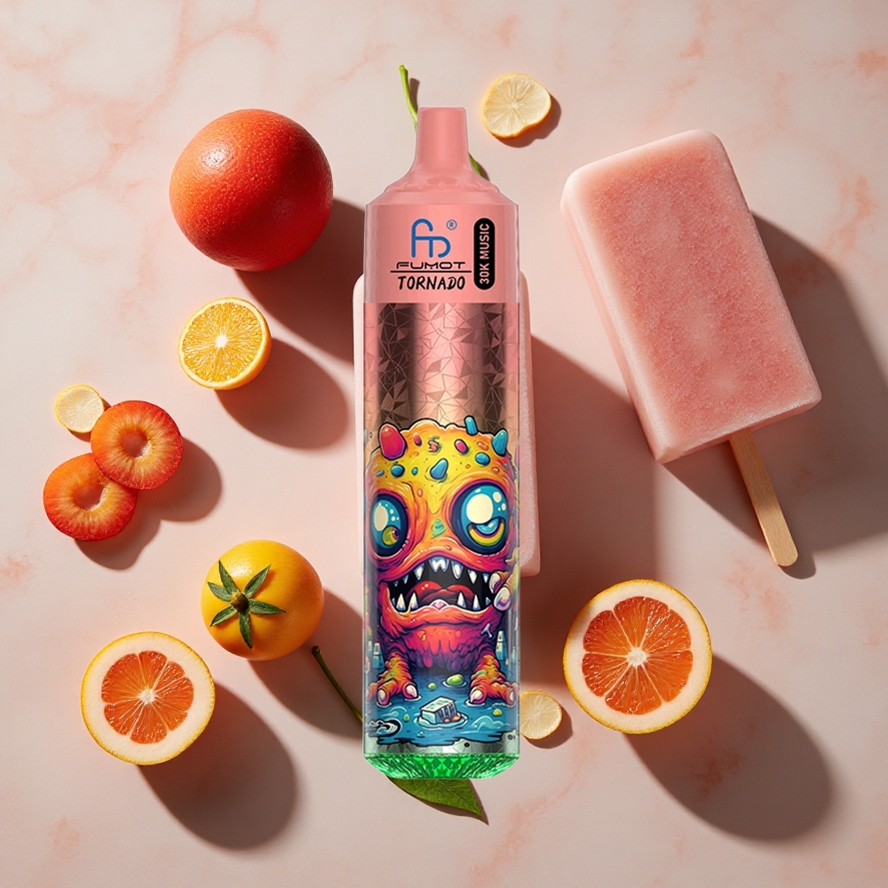 Fumot RandM Tornado 30 000 Puffs Dispečera Vape Popsicles ar 30mL e-šķidruma un 1.0 Ohm sieta spirāli