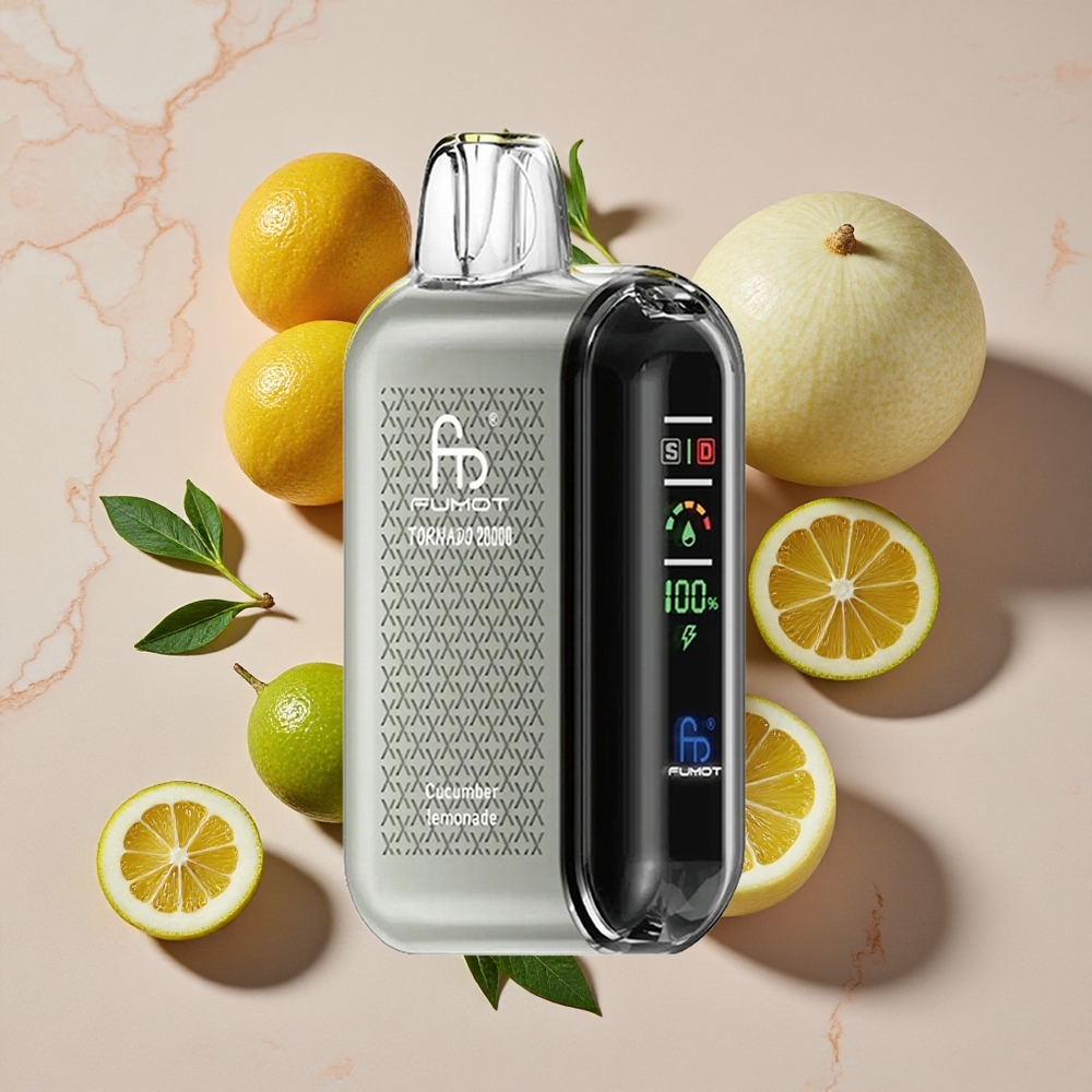 Fumot Tornado 20000 Puffs Izkārtojuma Dispečers Gurkšķu Limonāde, 20ml E-šķidrums, 850mAh Akumulators