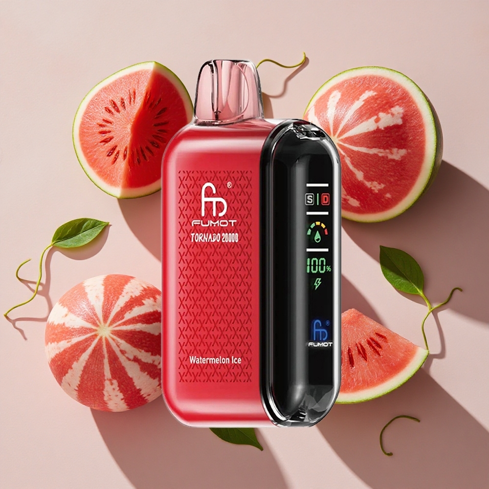 Fumot Tornado 20000 Puffs Vienreizlietojamais Vape Arbūza Ledus ar 20ml E-liquids un 850mAh Akumulatoru