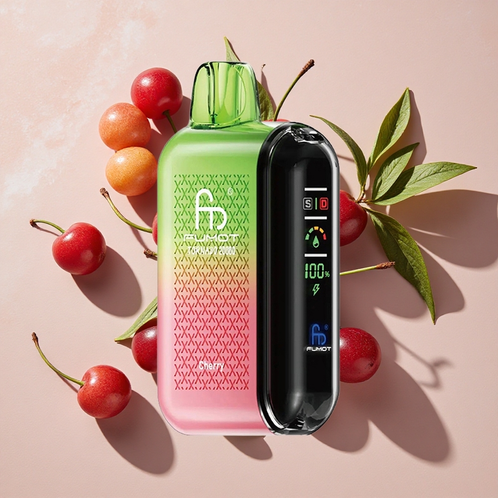 Fumot Tornado 20000 Puffs Vienreizlietojamais Vape Ķiršu 20ml E-likvida Ietilpība 850mAh