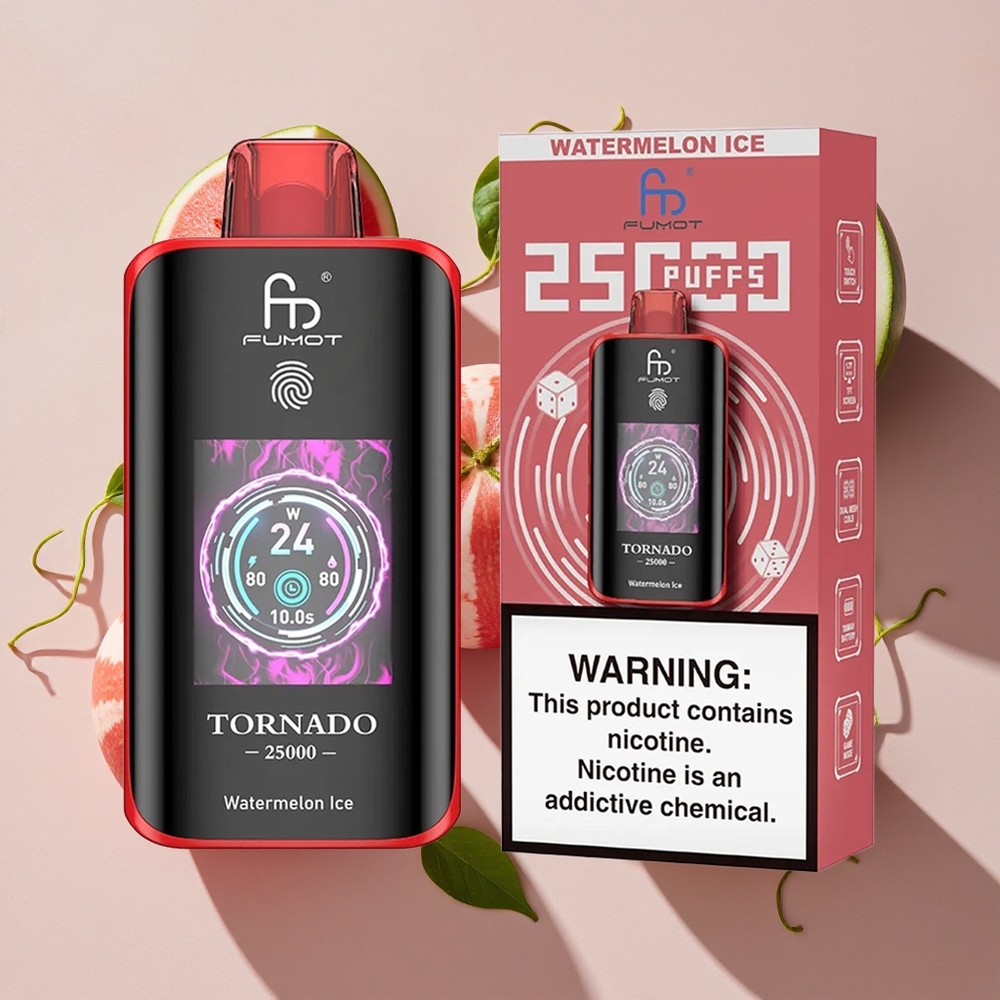Fumot Tornado 25000 Puffs Vienreizlietojamais Vape Arbūza Ledus ar 20ml iepriekš piepildītas e-glicerīna