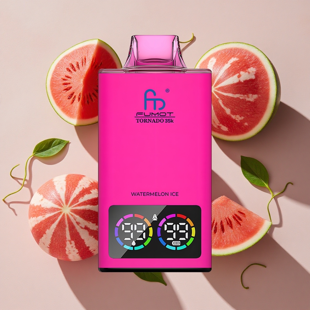 Fumot Tornado 35K Vienreizlietojamais Vape Arbūza Ledus ar Dual Mesh Coil un 35000 Puffs