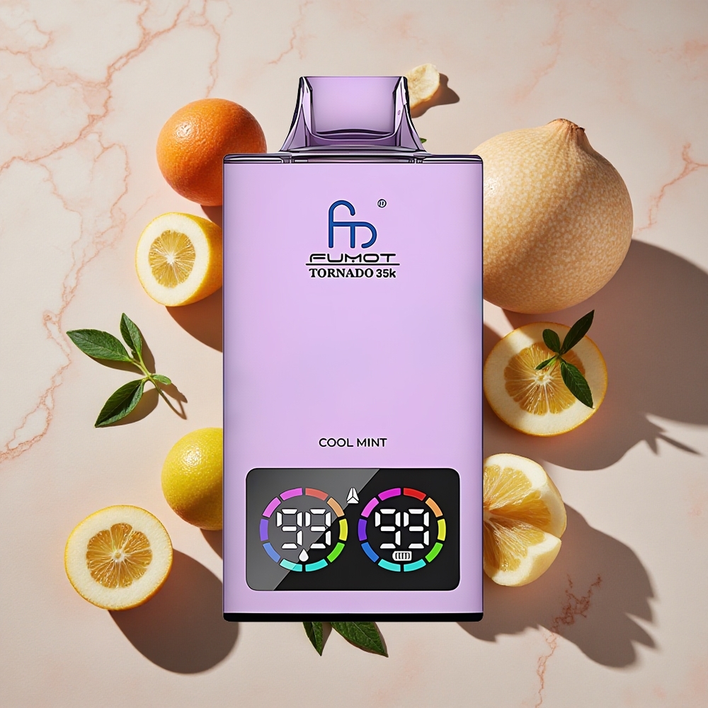 Fumot Tornado 35K Vienreizlietojamais Vape Vēsā Mētra ar Dual Mesh Coil un 35000 Puffi
