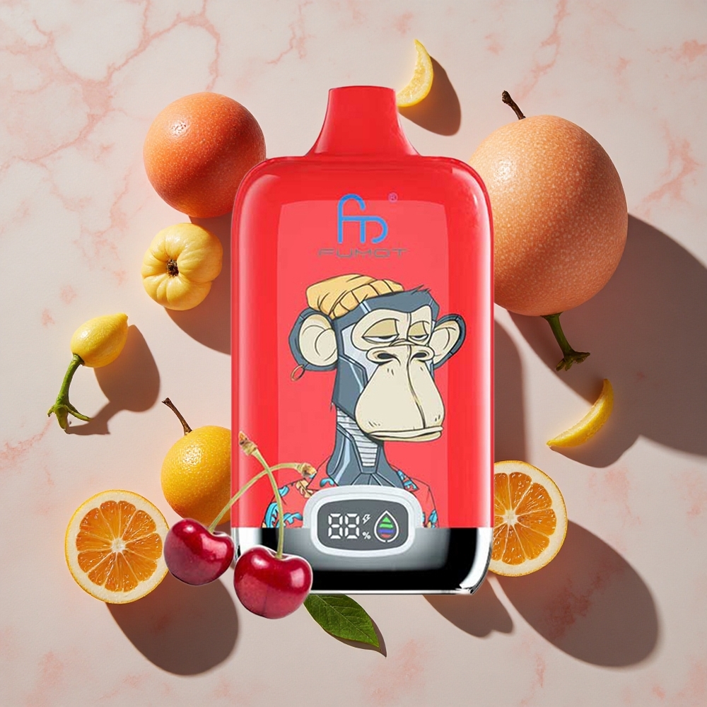 Fumot Tornado Digital Box 12000 Puffs Vienreizlietojamais Vape Ledus Kūka ar 20ml E-Liquid un 550mAh Akumulatoru