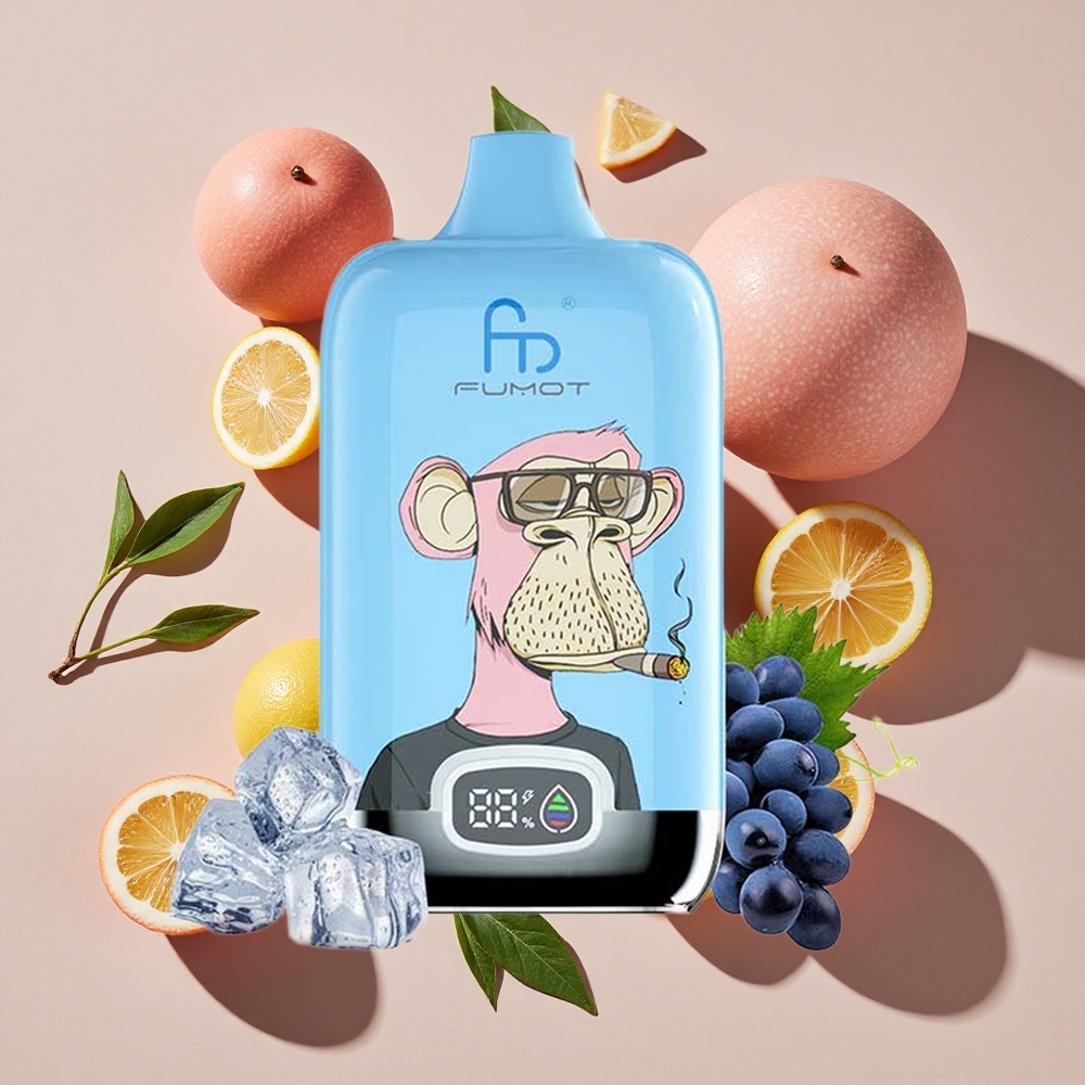 Fumot Tornado Digital Box 12000 Puffs Vienreizlietojamais Vape Rozā Citronāde, 20ml E-Liquids, 550mAh