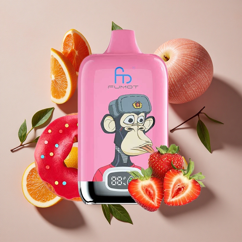 Fumot Tornado Digital Box 12000 Puffs Vienreizlietojamais Vape Svaiga Ledus ar 20ml E-Liquid un 550mAh Akumulatoru
