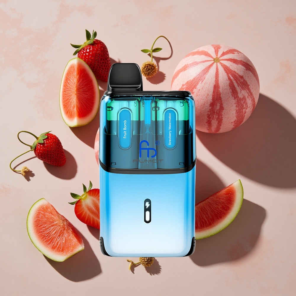 Fumot Ultra T32000 Vienreizlietojamais Vape Augļu Bumba - Zemenes Arbūzs (32000 Pāri, 24ml)
