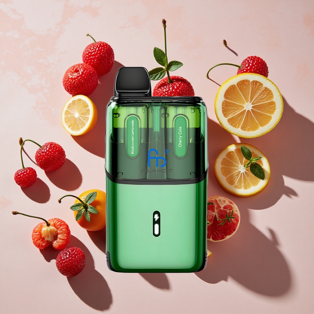Fumot Ultra T32000 Vienreizlietojamais Vape Melnā Oga Limonāde - Ķiršu Kola, 32000 Puffs, 800mAh Akumulators