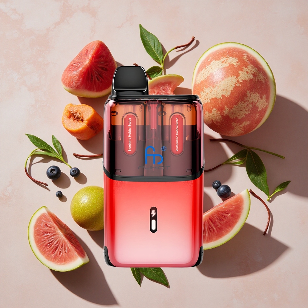 Fumot Ultra T32000 Vienreizlietojamais Vape Zilā Ķirbja Arbūza Hubba Bubba - 32000 Pūtiens, 24ml E-Liquids