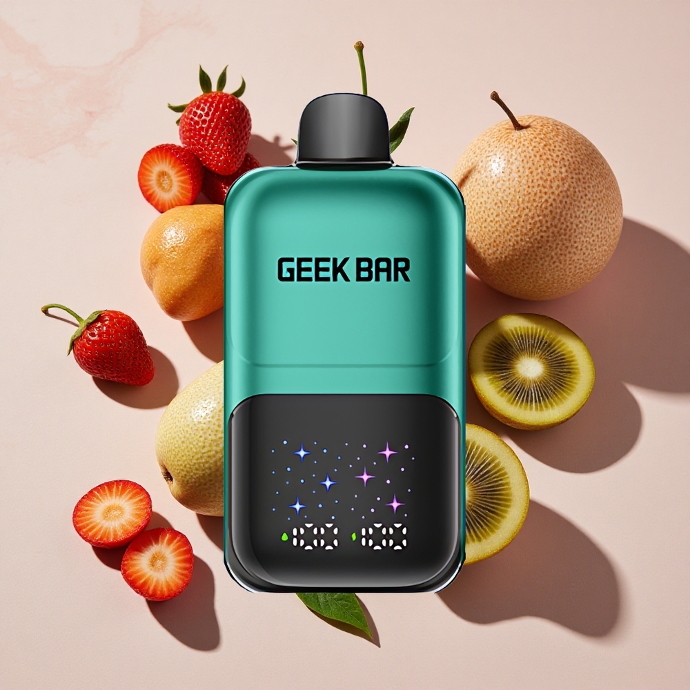 GEEK BAR 2GO Divu sēriju izmēģinājamo vape pildspalva ar 50000 pPuffsem (20ml) Zemeņu & Kiwi