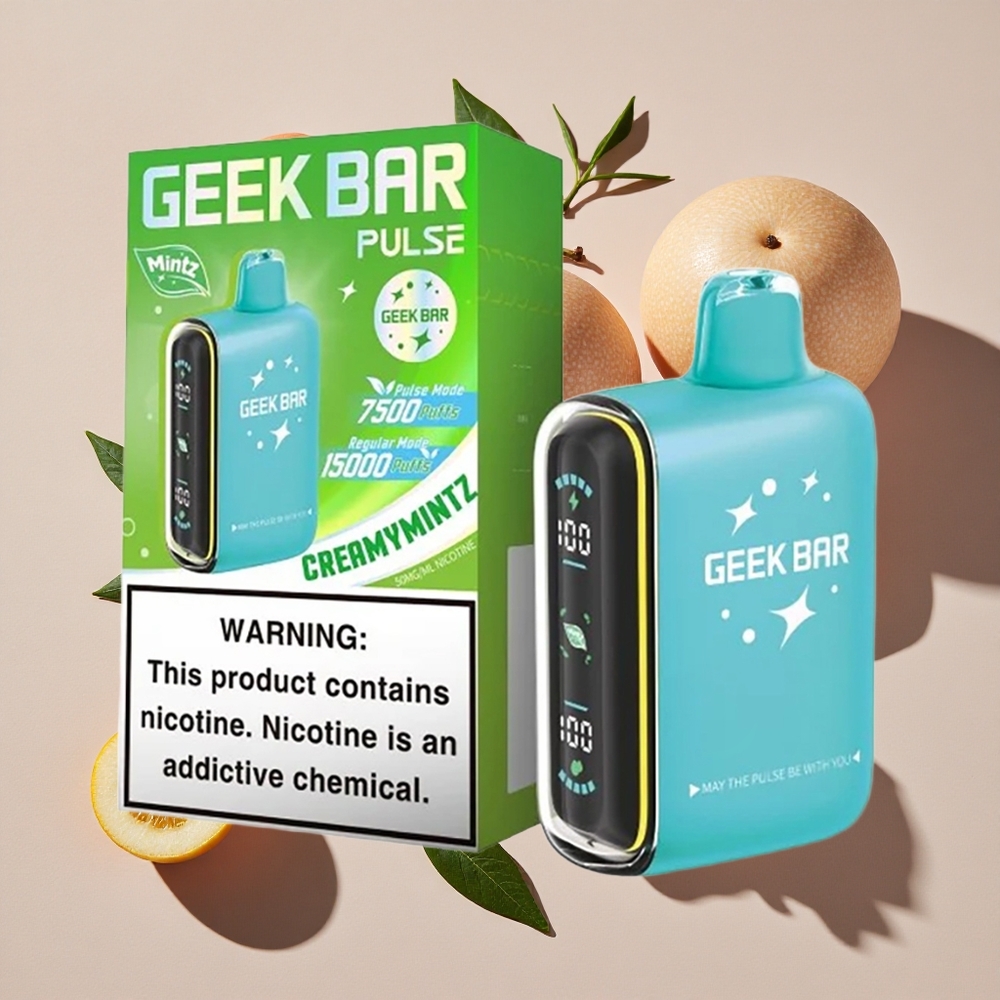 GEEK BAR Pulse 15000 Puffs Vienreizlietojamais Vape Piparmētru Edition (15 000 Iesūkšanās, 5% Nikotīns)