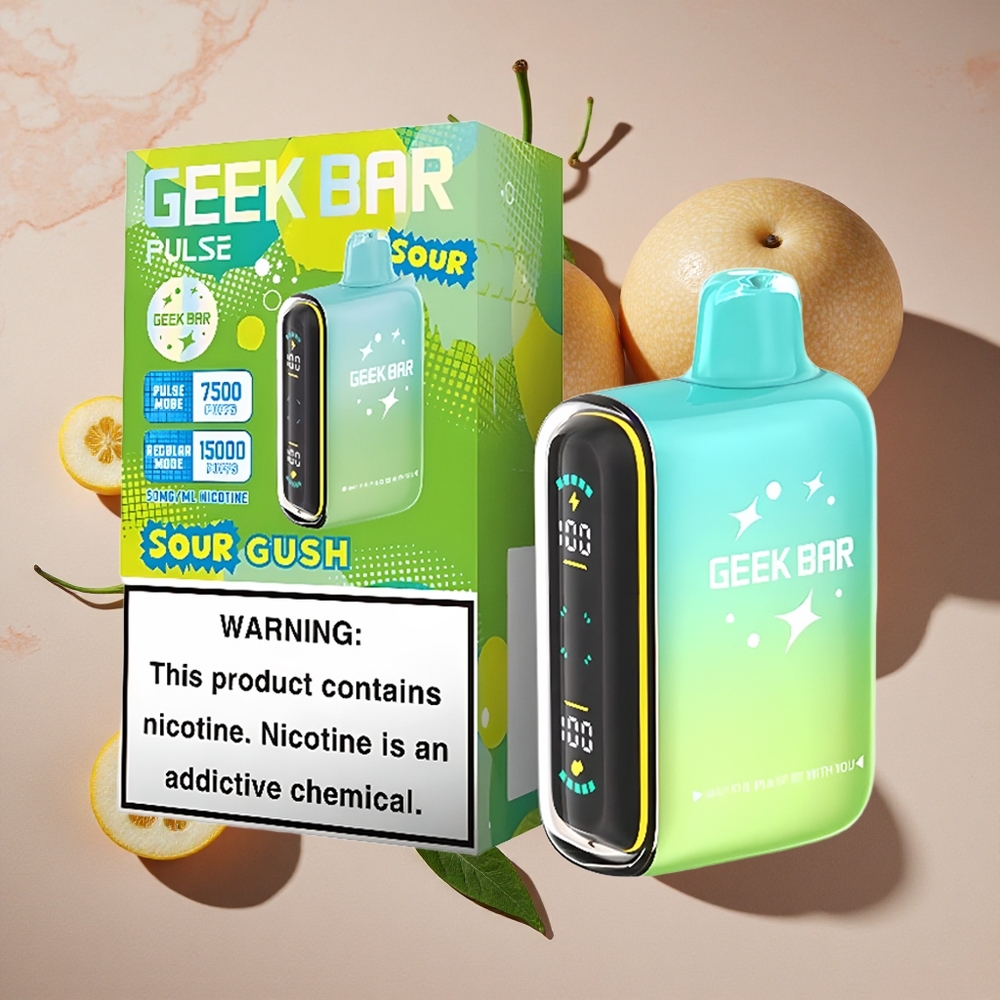 GEEK BAR Pulse 15000 Puffs Vienreizlietojamais Vape Skābs Edīcija (15 000 Ieelpojumi, 5% Nikotīns)