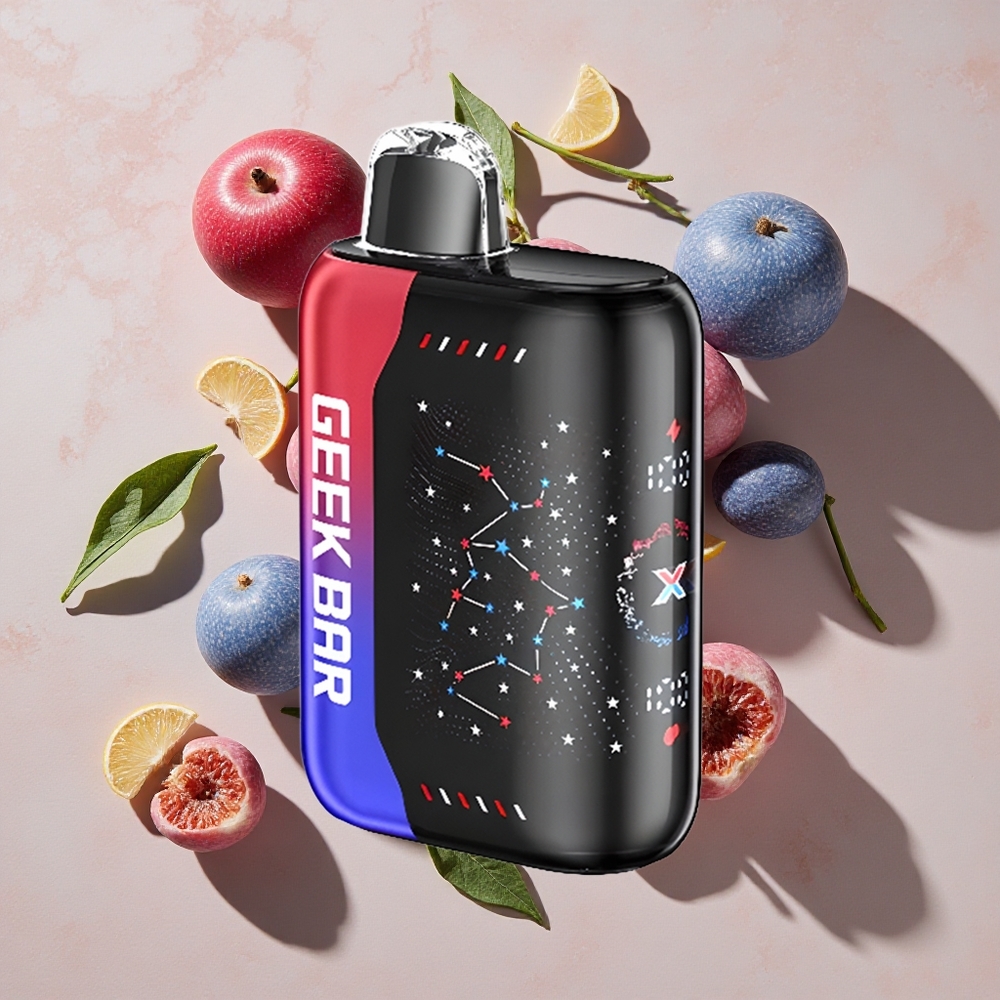 GEEK BAR Pulse X 25000 Puffs Vienreizlietojamais Vape Patriot Edīcija ar 18mL e-šķidruma un USB Type-C uzlādi