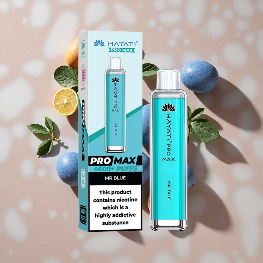 Hayati Pro Max 4000 Puffs Vienreizējais Iztvaikonātājs Mr Zils (2%, 5% Nikotīna)