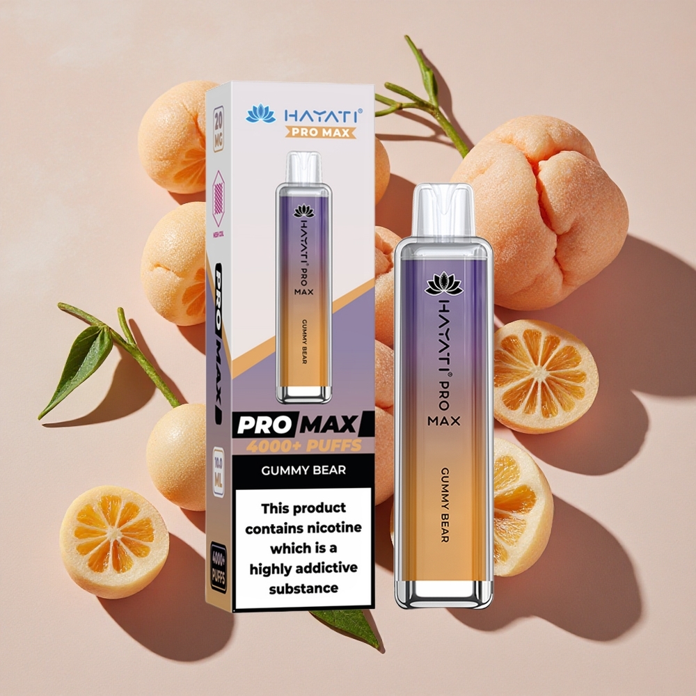 Hayati Pro Max 4000 Puffs Vienreizlietojamais Vape Gummies Lācis (2%, 5% Nikotīna)