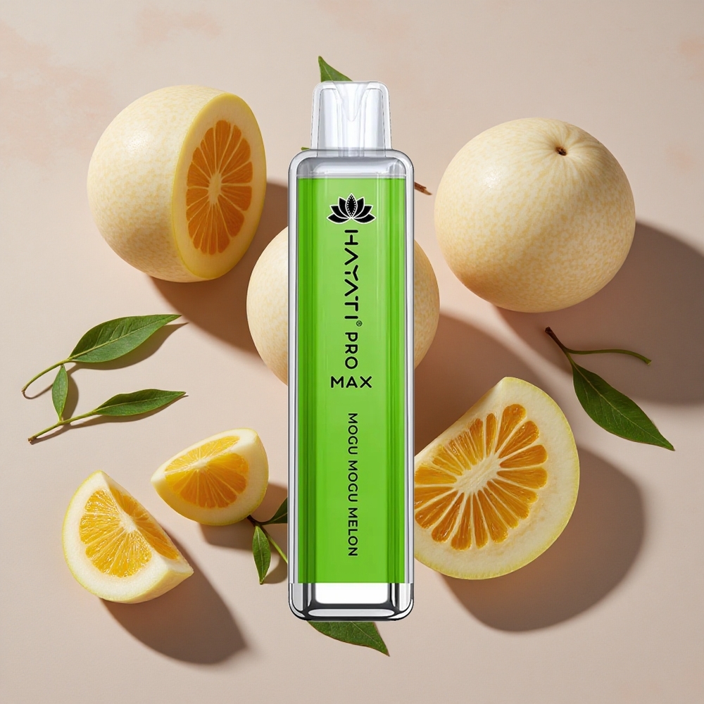 Hayati Pro Max 4000 Puffs Vienreizlietojamais Vape Mogu Mogu Melone (2%, 5% Nikotīna)