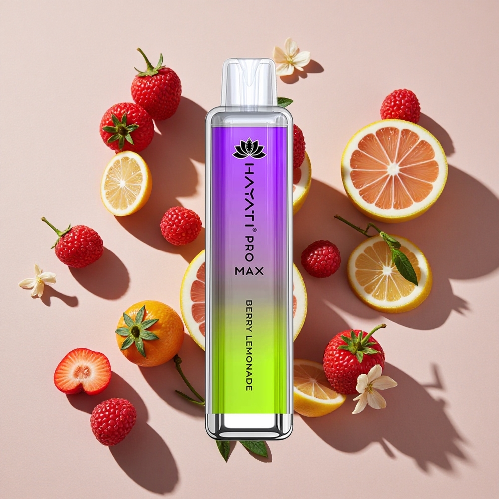 Hayati Pro Max 4000 Puffs Vienreizlietojamais Vape Ogu Citronāde (Berry Lemonade) - Līdz 4000 Pūriem, 1400mAh Akumulators