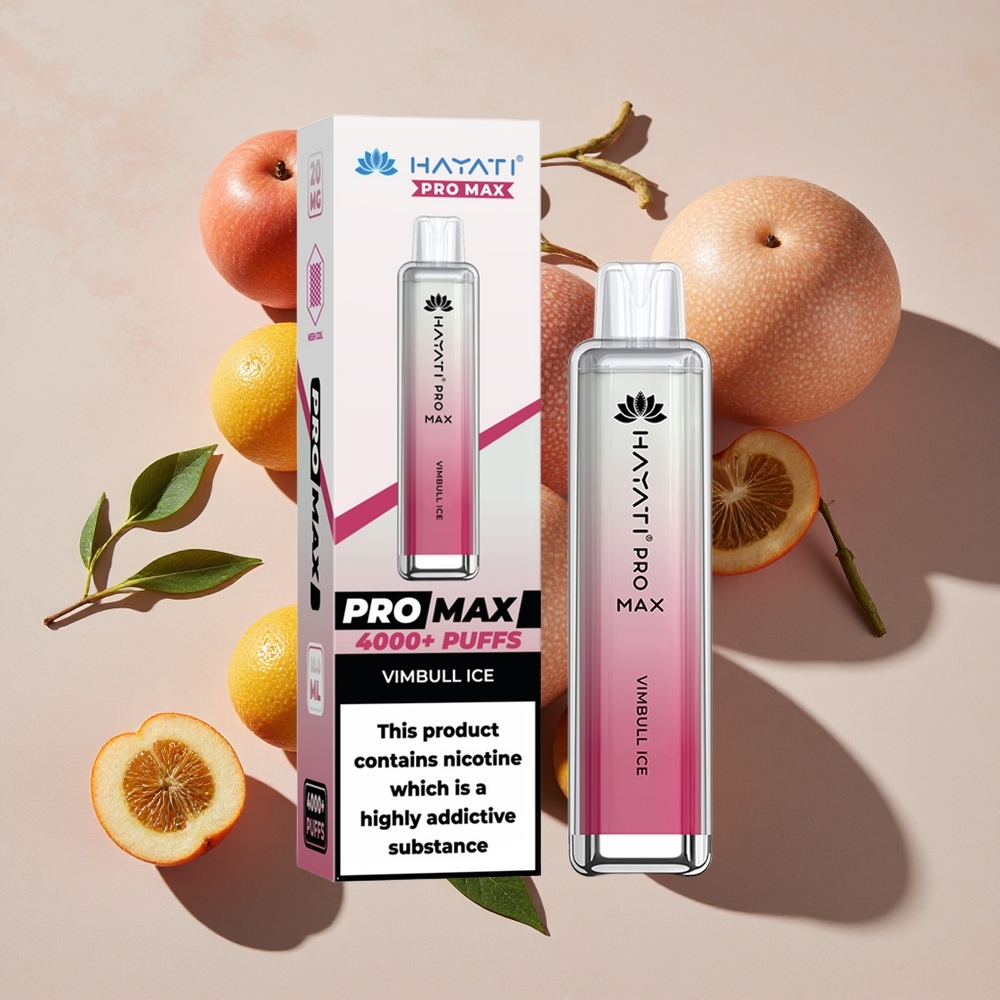 Hayati Pro Max 4000 Puffs Vienreizlietojamais Vape Vimbull Ledus ar 1400mAh bateriju un 2ml tvertni