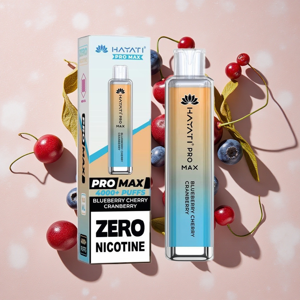 Hayati Pro Max 4000 Puffs Vienreizlietojamais Vape Zemenes-Klēģerīte-Avenes, 2%, 5% Nikotīna stiprums, 1400mAh baterija