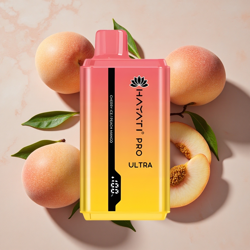 Hayati Pro Ultra 15000 Iemūkšanas Vienreizlietojamais Vape Ķiršu Ledus 850mAh, 2 12ml
