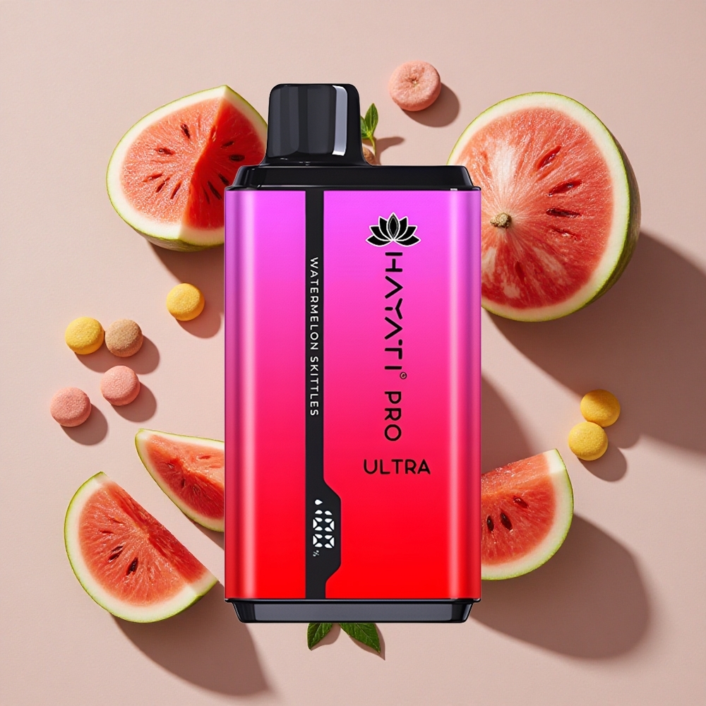 Hayati Pro Ultra 15000 Izdzīšanas (Arbūzu Skittles) Vienreizlietojamais Vape 24ml E-Sķidrums 2% Nikotīns