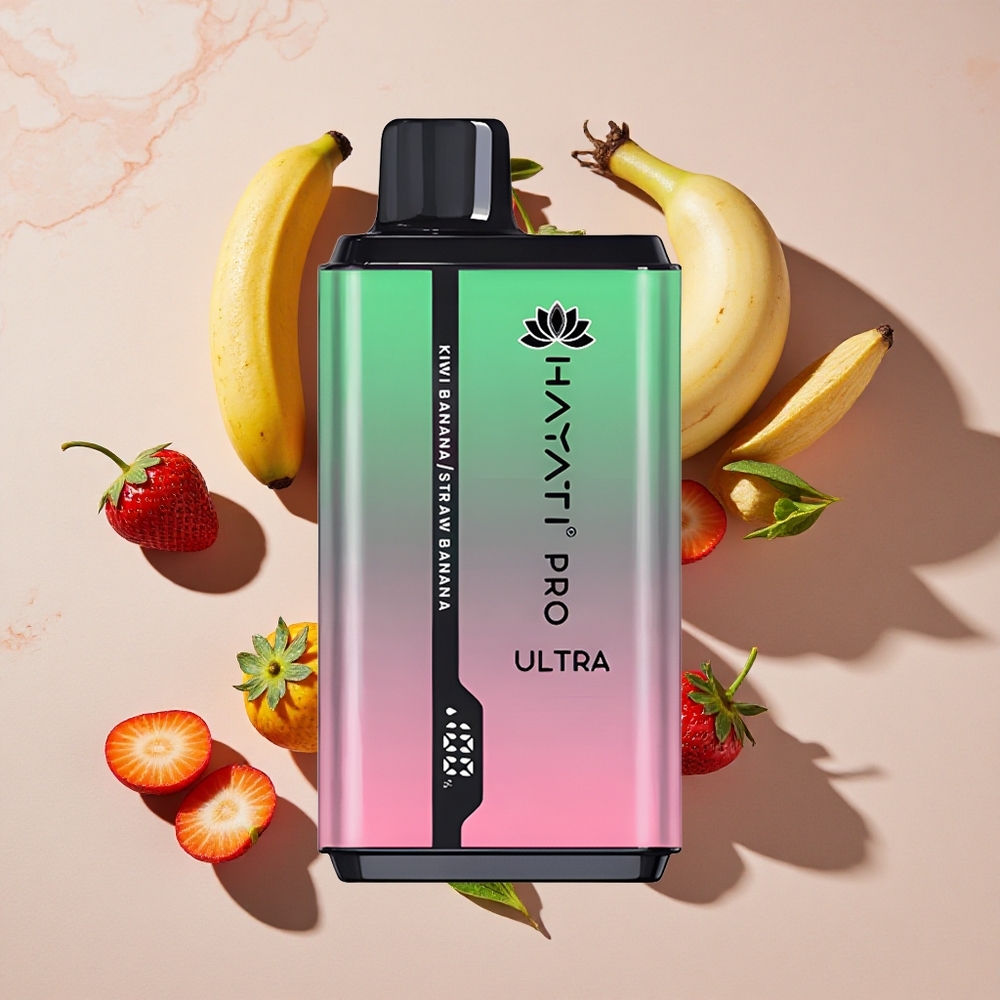 Hayati Pro Ultra 15000 Puffs Dispozablā Vape Ķīviens Banāns (15000+ Puffi, 2% Nikotīns)