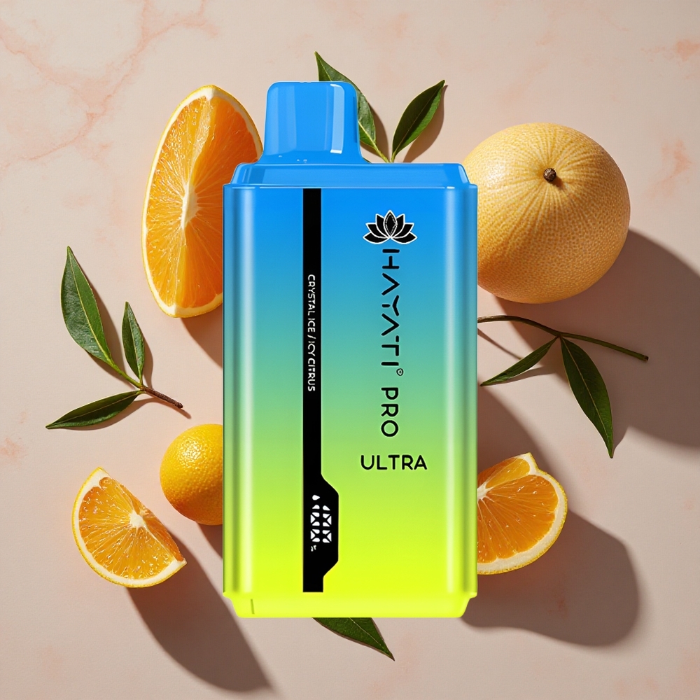 Hayati Pro Ultra 15000 Puffs Vienreizlietojamais Vape Kristāla Ledus 15000+ Iemūķinājumi 2% Nikotīna