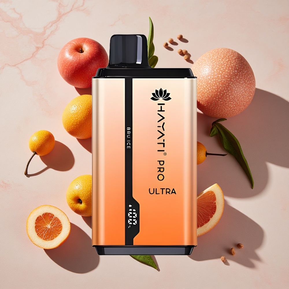 Hayati Pro Ultra 15000 Puffs Vienreizlietojamais Vape Ledus Bru (15000+ Puffs, 2% Nikotīna)