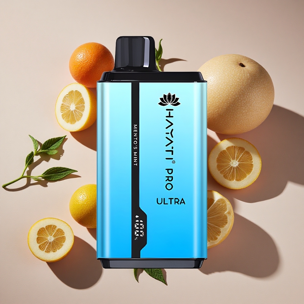 Hayati Pro Ultra 15000 Puffs Vienreizlietojamais Vape Mentolu Piparmētra (15000+ Pūtiens, 2% Nikotīns)
