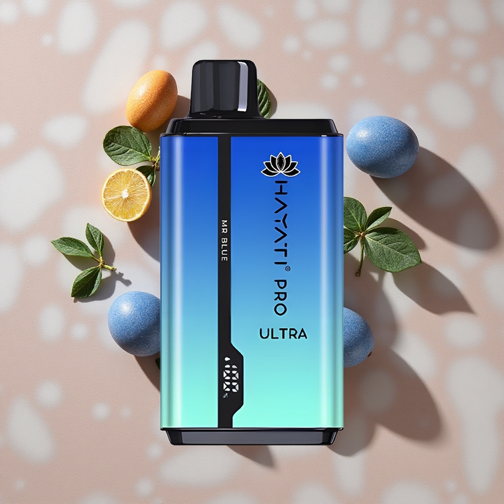 Hayati Pro Ultra 15000 Puffs Vienreizlietojamais Vape Mr Zils (15000+ Puffs, 2% Nikotīns)