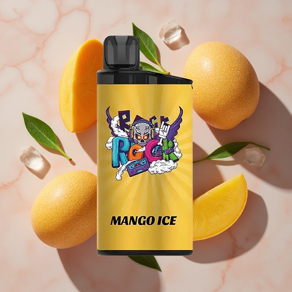 IGET Bar 3500 Puffs Izmetamais Veips Mango Ledus (Līdz 3500 Pūkām, 1400 mAh)
