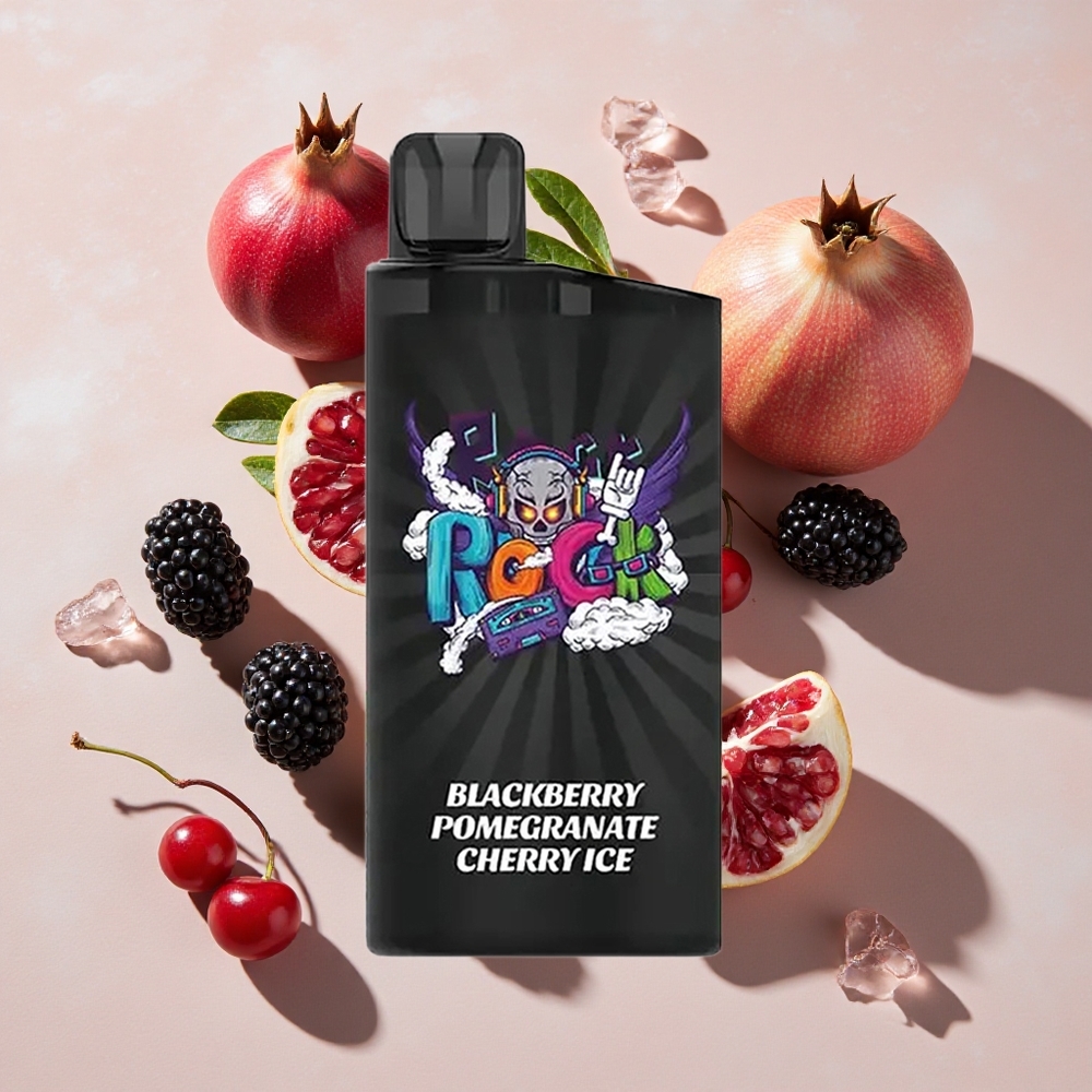 IGET Bar 3500 Puffs Vienreizlietojamais Vape Melnā Oga Granātsābols Ķiršu Ledus (Līdz 3500 Puffi, 1400 mAh)