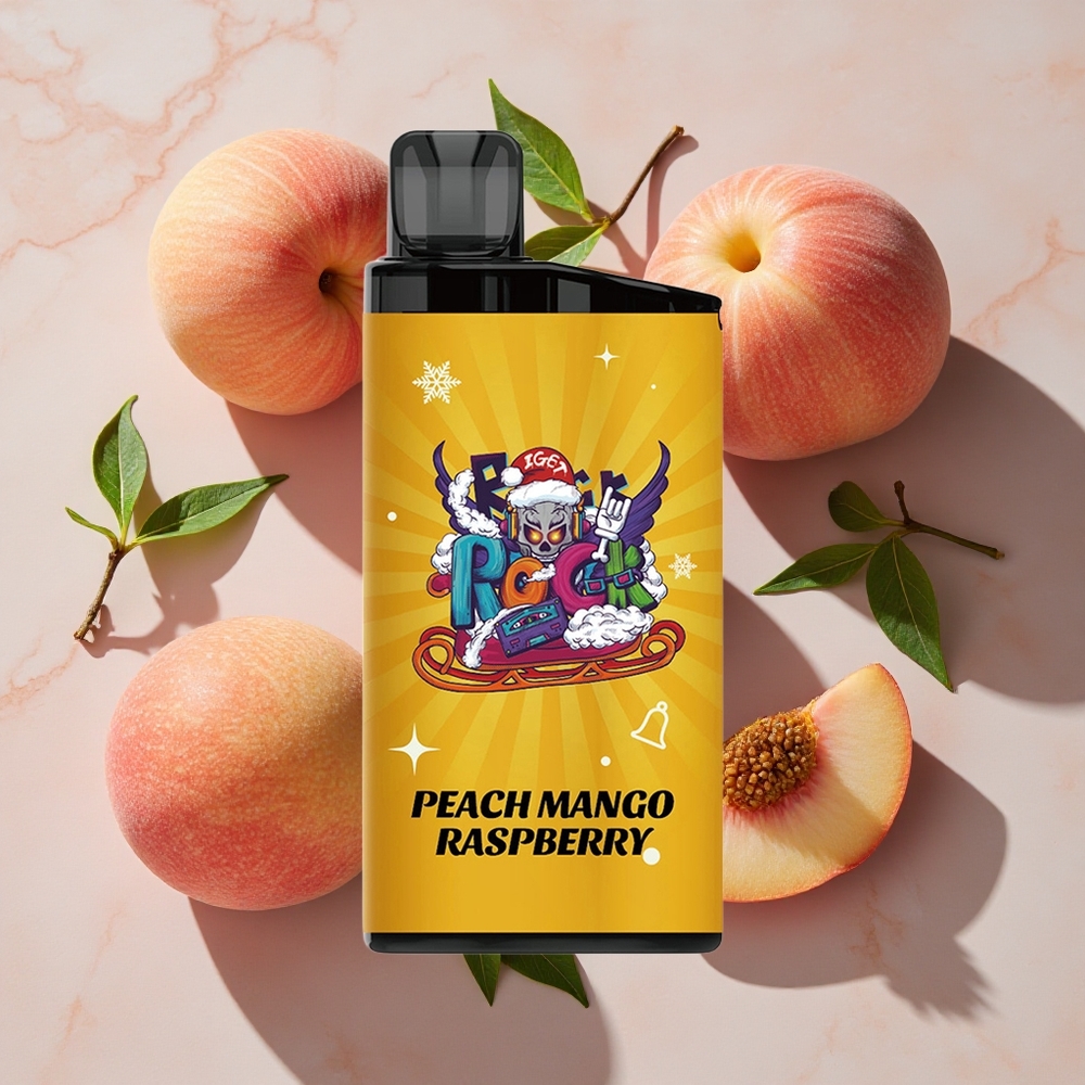 IGET Bar 3500 Puffs Vienreizlietojamais Vape Persiku Mango Aveņu (Līdz 3500 Puffi, 1400 mAh)