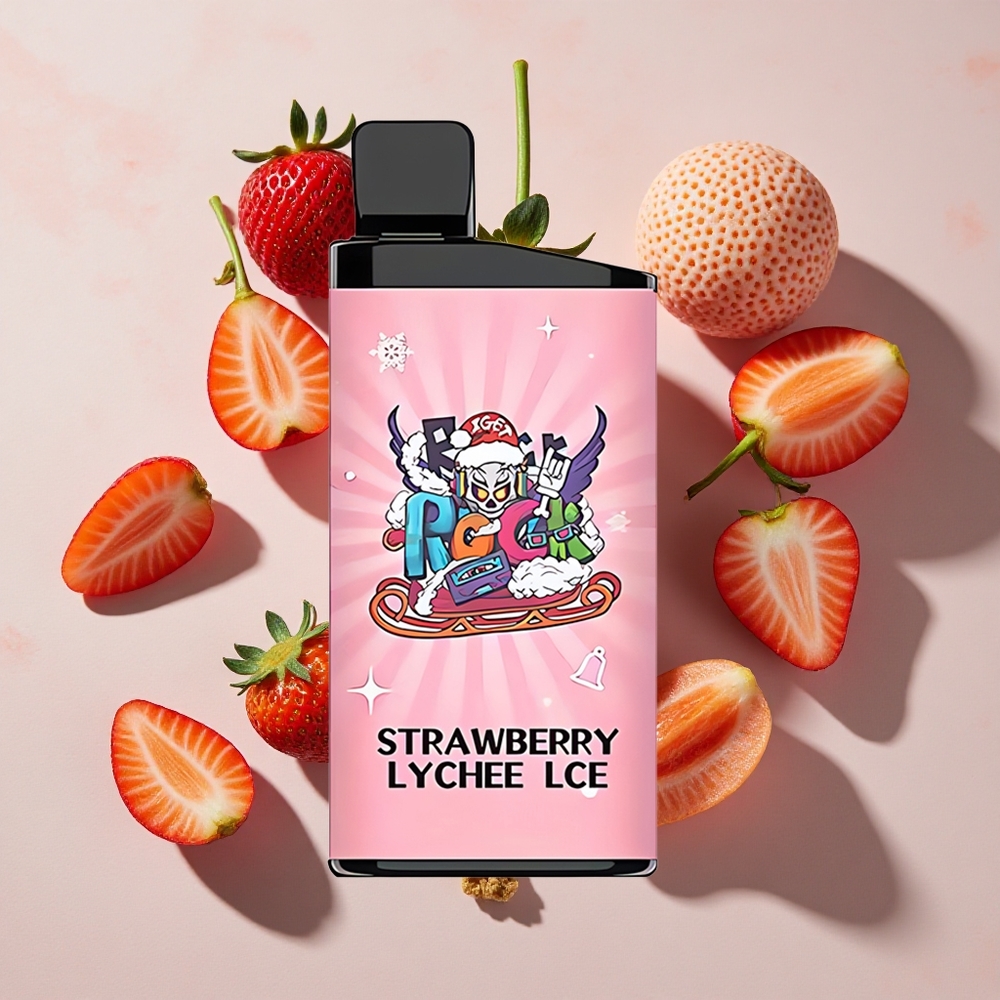 IGET Bar 3500 Puffs Vienreizlietojamais Vape Zemeņu Ličijs Ledus (Līdz 3500 Puffi, 1400 mAh)