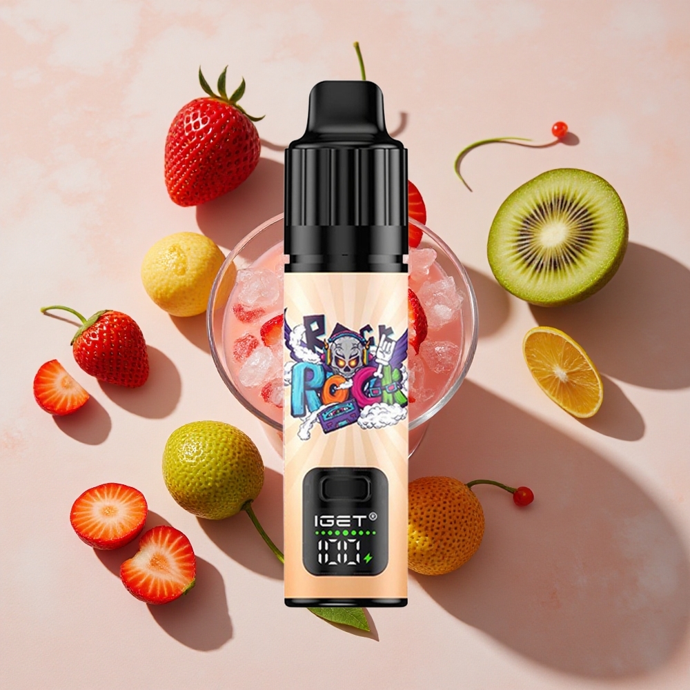IGET BAR PLUS S3 POD 10000 Puffs Izmetamais Veips Zemeņu-Kivi Ledus (18 ml E-šķidrums)