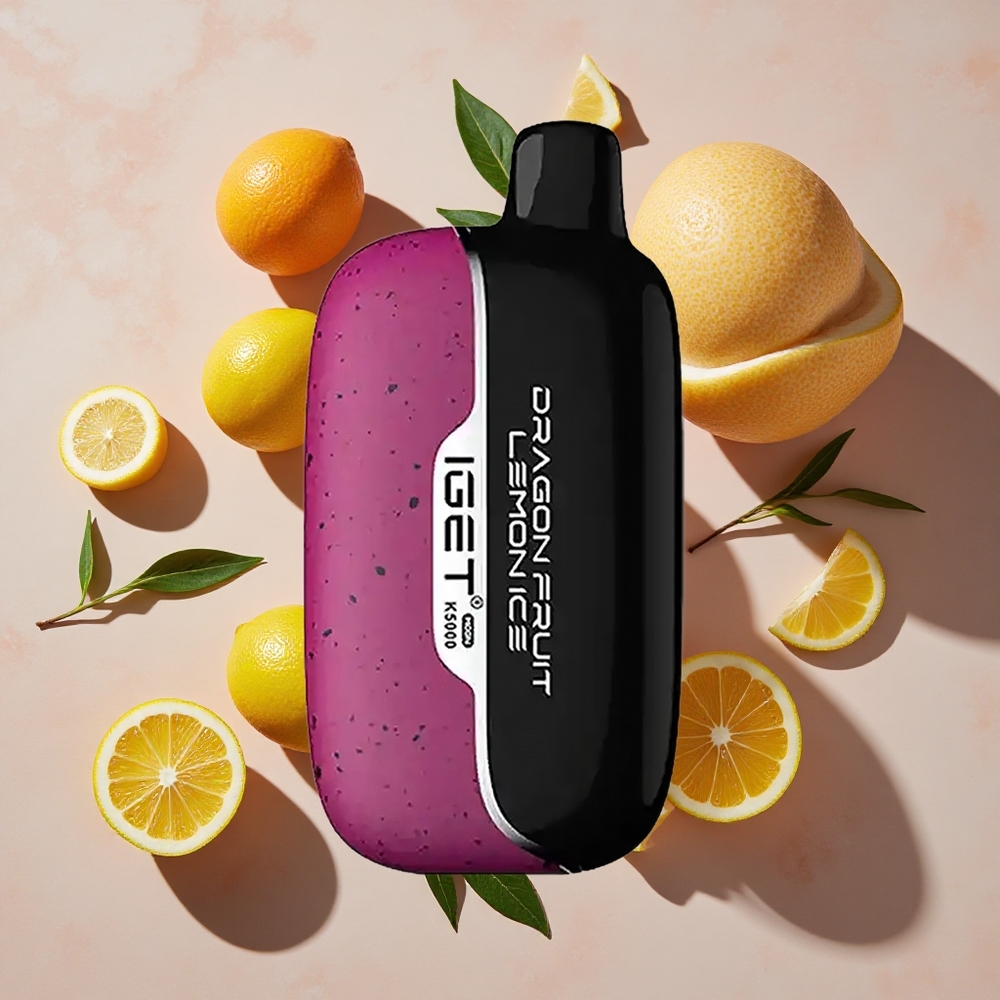 IGET Moon K5000 Puffs Izmetamais Vējpīps Pūķaugļa Citronu Ledus (Līdz 5000 Pūkām, 81.5 g)