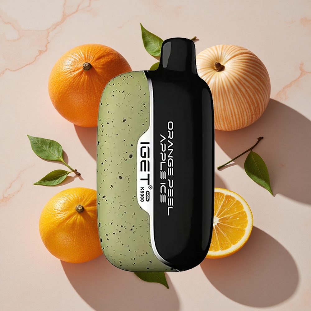 IGET Moon K5000 Puffs Izmetamais Veips Apelsīna Miza Ābolu Ledus (Līdz 5000 Puffi, 81.5 g)