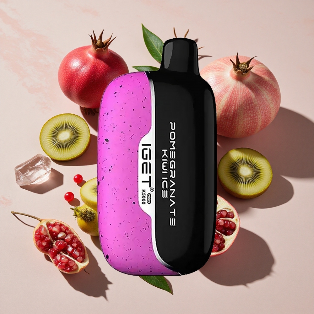 IGET Moon K5000 Puffs Izmetamais Veips Granātābols Kivi Ledus (81,5 g, līdz 5000 Puff)