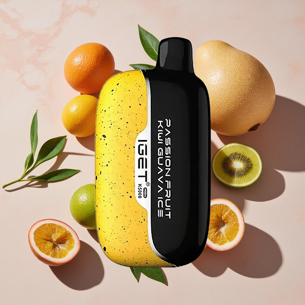 IGET Moon K5000 Puffs Izmetamais Veips Pasiflora Kivi Guava Ledus (Līdz 5000 Puffs, 81.5 g)
