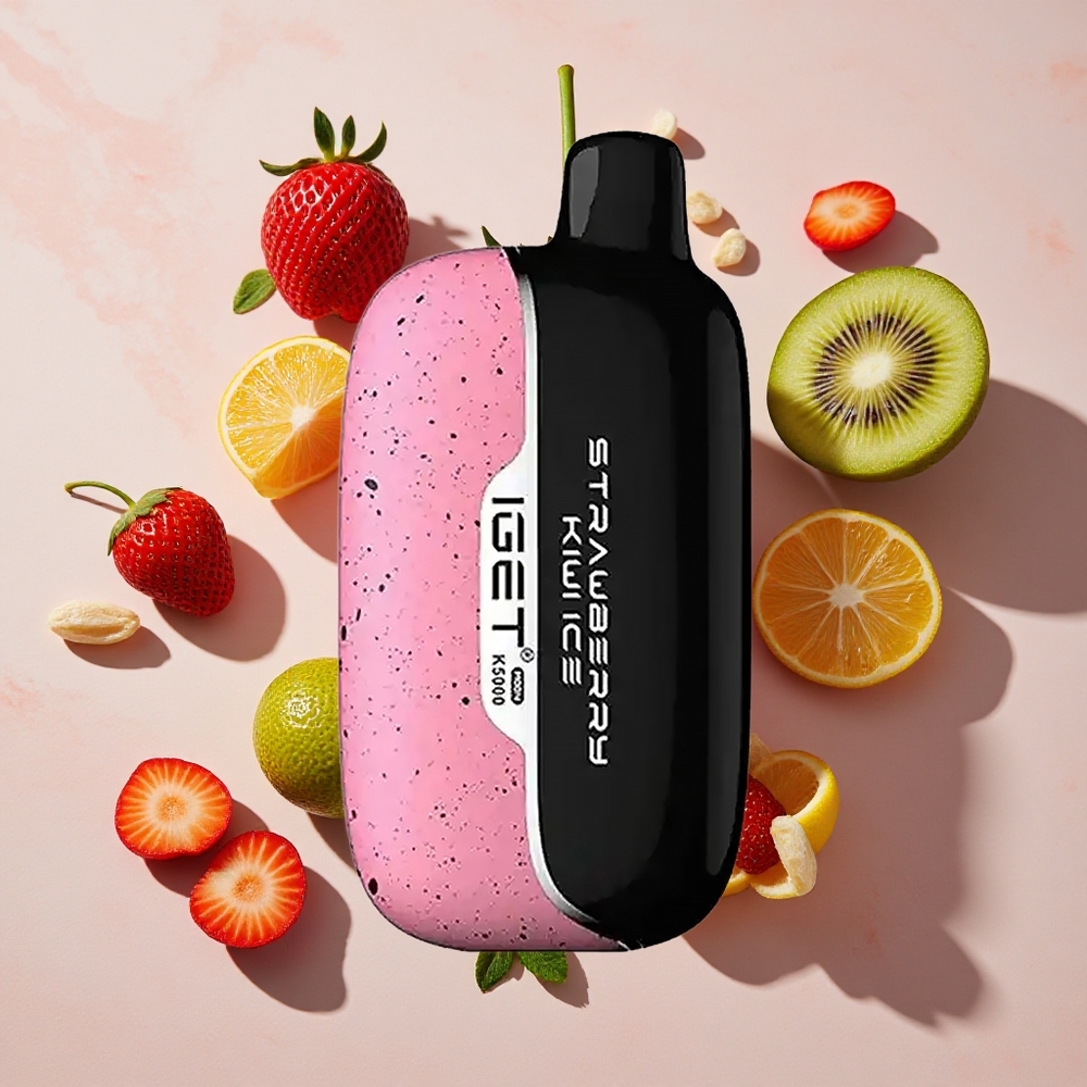 IGET Moon K5000 Puffs Izmetamais Veips Zemeņu-Kivi Ledus (Līdz 5000 Puffs, 81.5 g)