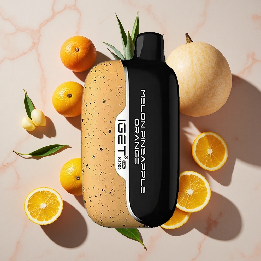 IGET Moon K5000 Puffs Veips Melone Ananāsu Apelsīns (Līdz 5000 Puffs, 81.5 g)