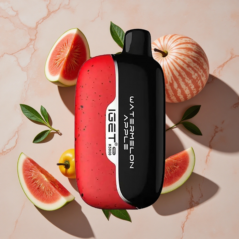 IGET Moon K5000 Puffs Vienreizlietojamais Vape Arbūzs Ābols (5000 Puffs, 81.5 g)