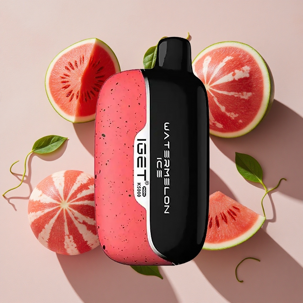 IGET Moon K5000 Puffs Vienreizlietojamais Vape Arbūzu Ledus (Līdz 5000 Iekšpūtēm, 81.5 g)